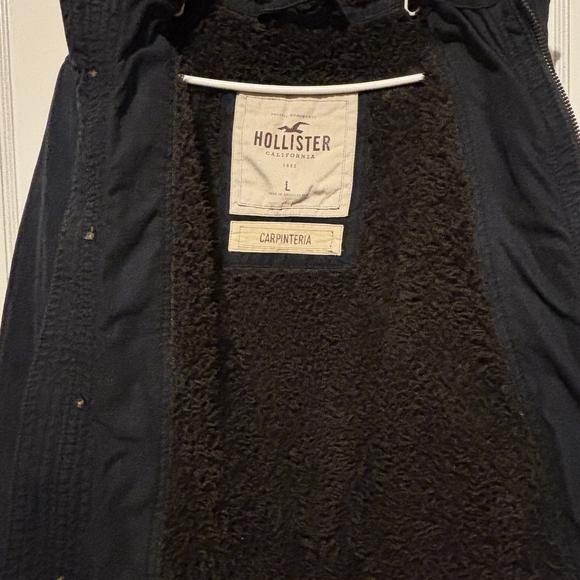 Hollister Men's Navy Blue Military Jacket - Picture 4 of 4